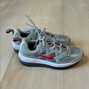 Nike Air Max Green and Red Sneakers